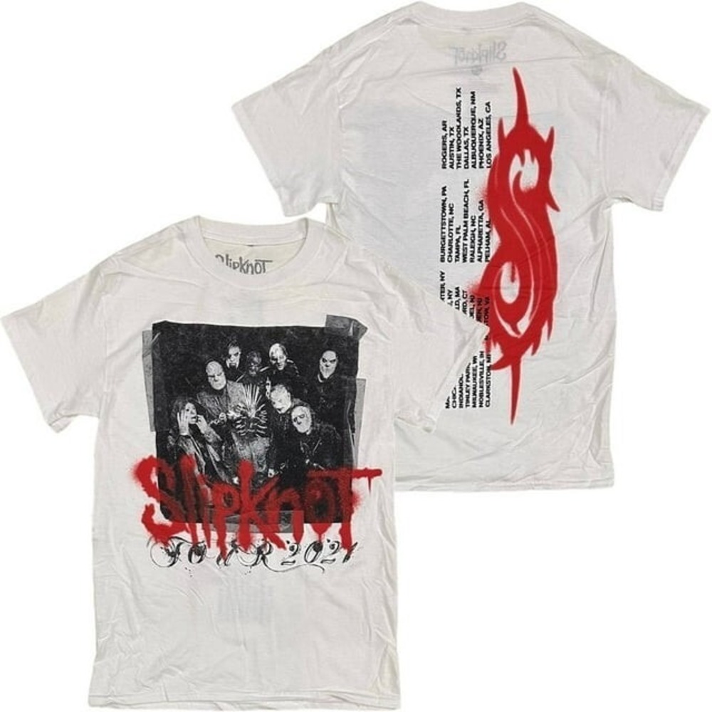 Slipknot Men's Officially Licensed Concert Tour 2021 Knotfest Tee T-Shirt Sz 2XL